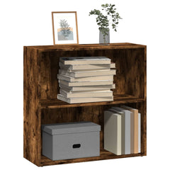 vidaXL Bookcase Smoked Oak 80x30x77 cm Engineered Wood 1