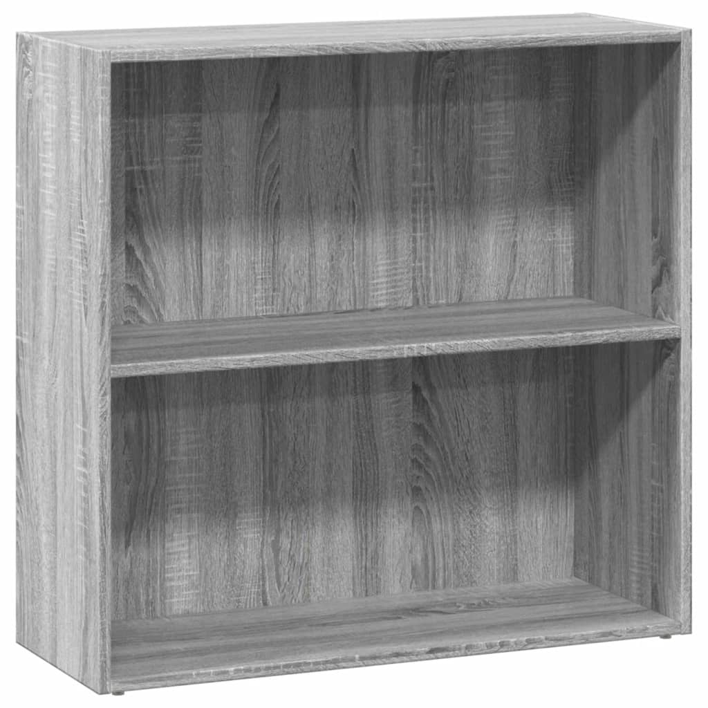 vidaXL Bookcase Grey Sonoma 80x30x77 cm Engineered Wood 2