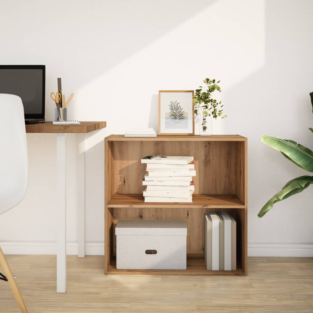 vidaXL Bookcase Artisian Oak 80x30x77 cm Engineered Wood 3