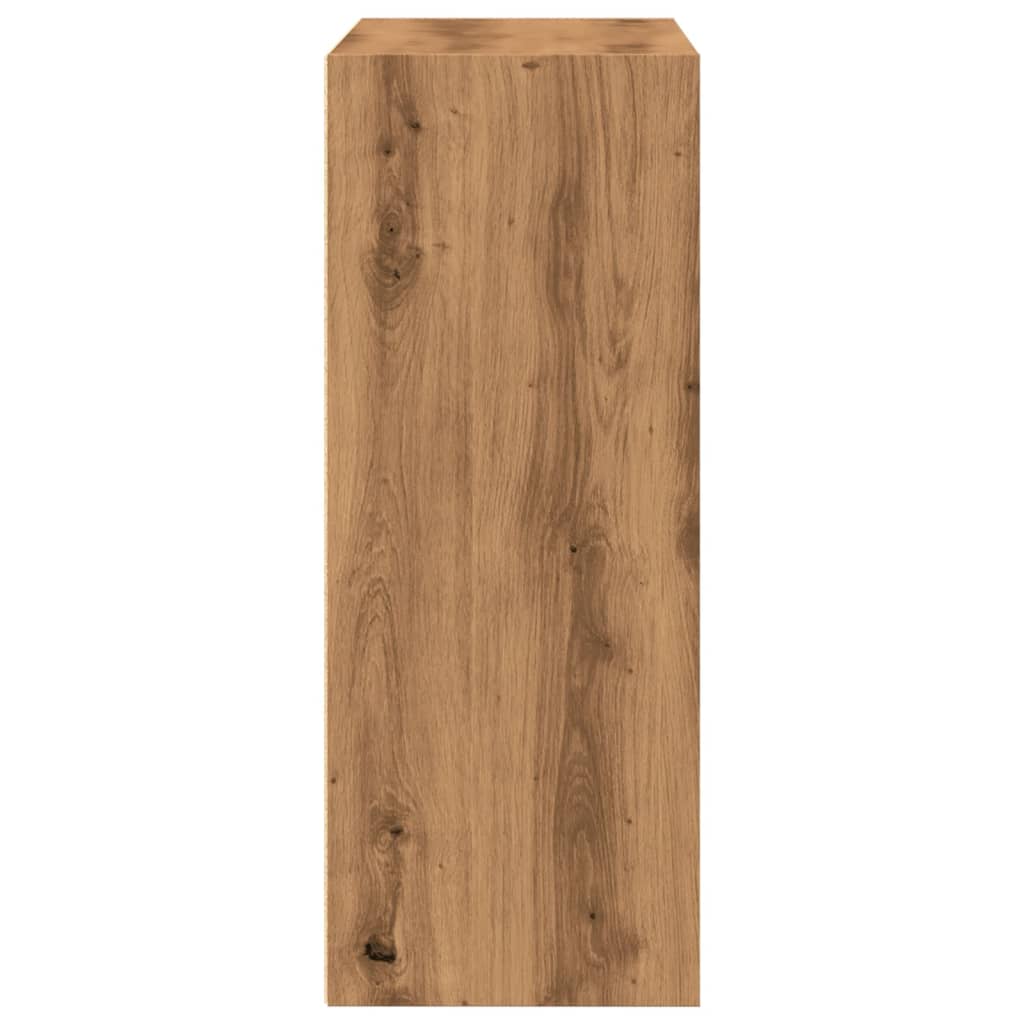 vidaXL Bookcase Artisian Oak 80x30x77 cm Engineered Wood 6