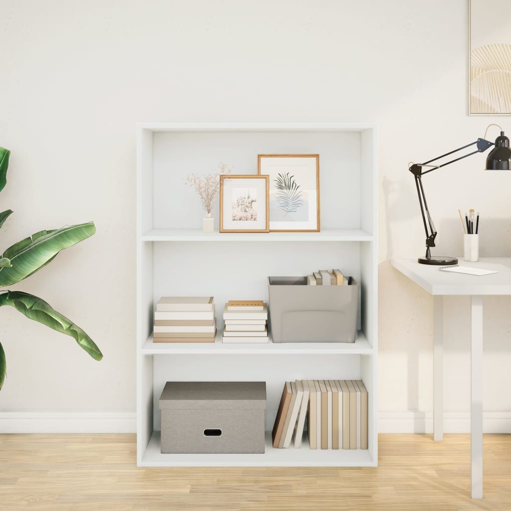 vidaXL Bookcase White 80x30x114 cm Engineered Wood 3