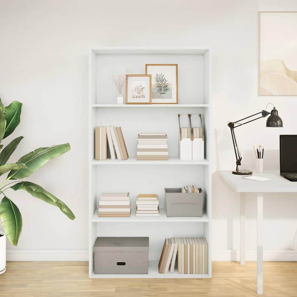 vidaXL Bookcase White 80x30x152 cm Engineered Wood 3