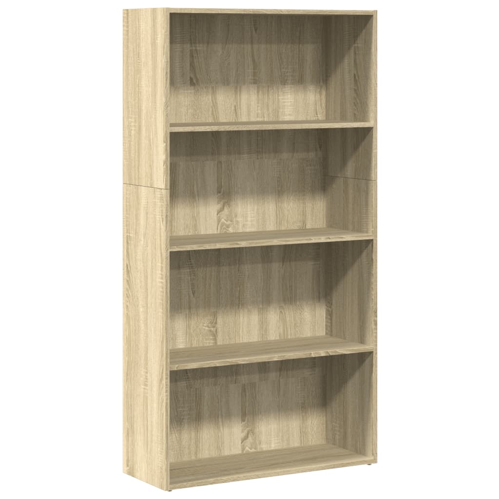 vidaXL Bookcase Sonoma Oak 80x30x152 cm Engineered Wood 2