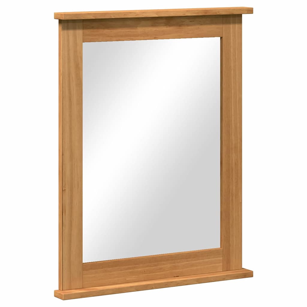 vidaXL Mirror VIGO Honey Brown 55.5 x 5 x 70 cm Solid pine wood 2