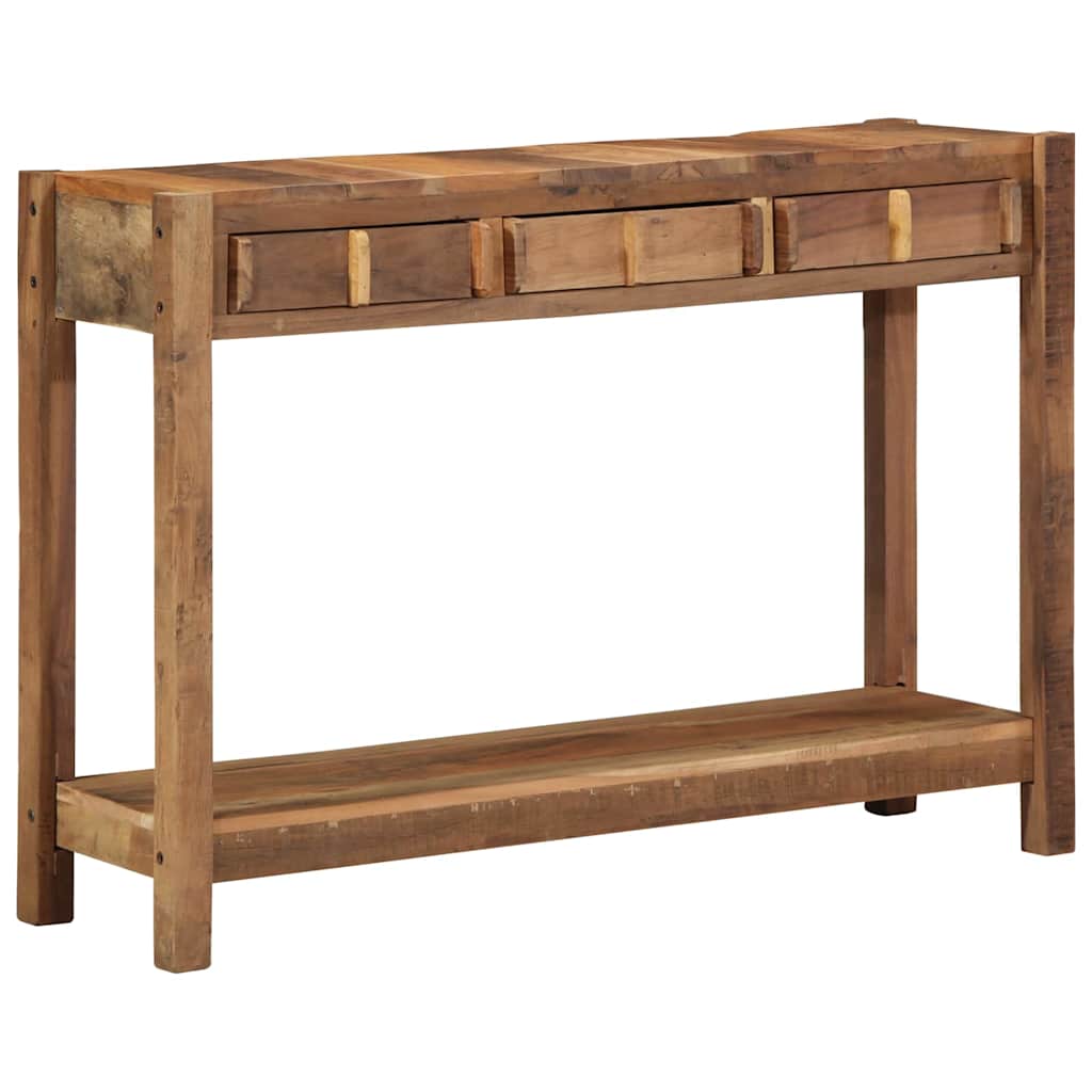 vidaXL Console Table Brown 107 x 33 x 76 cm Solid Reclaim Wood 2