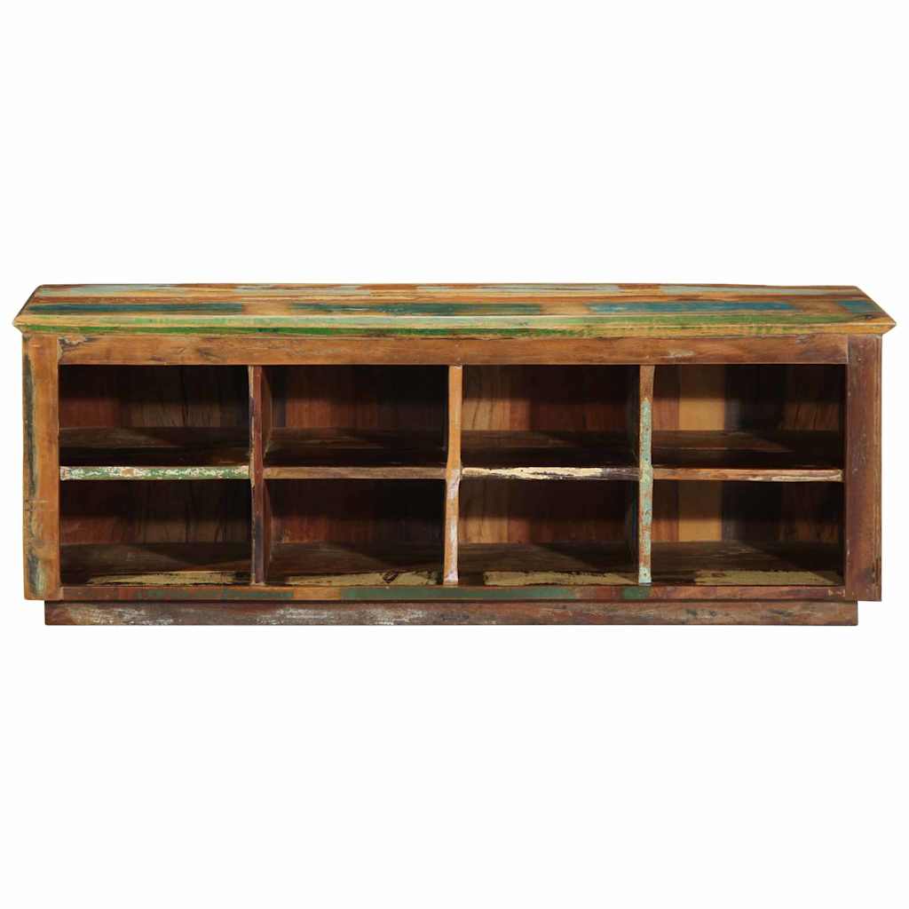vidaXL Shoe Cabinet 110 x 35 x 40 cm Solid Reclaim Wood Brown 3