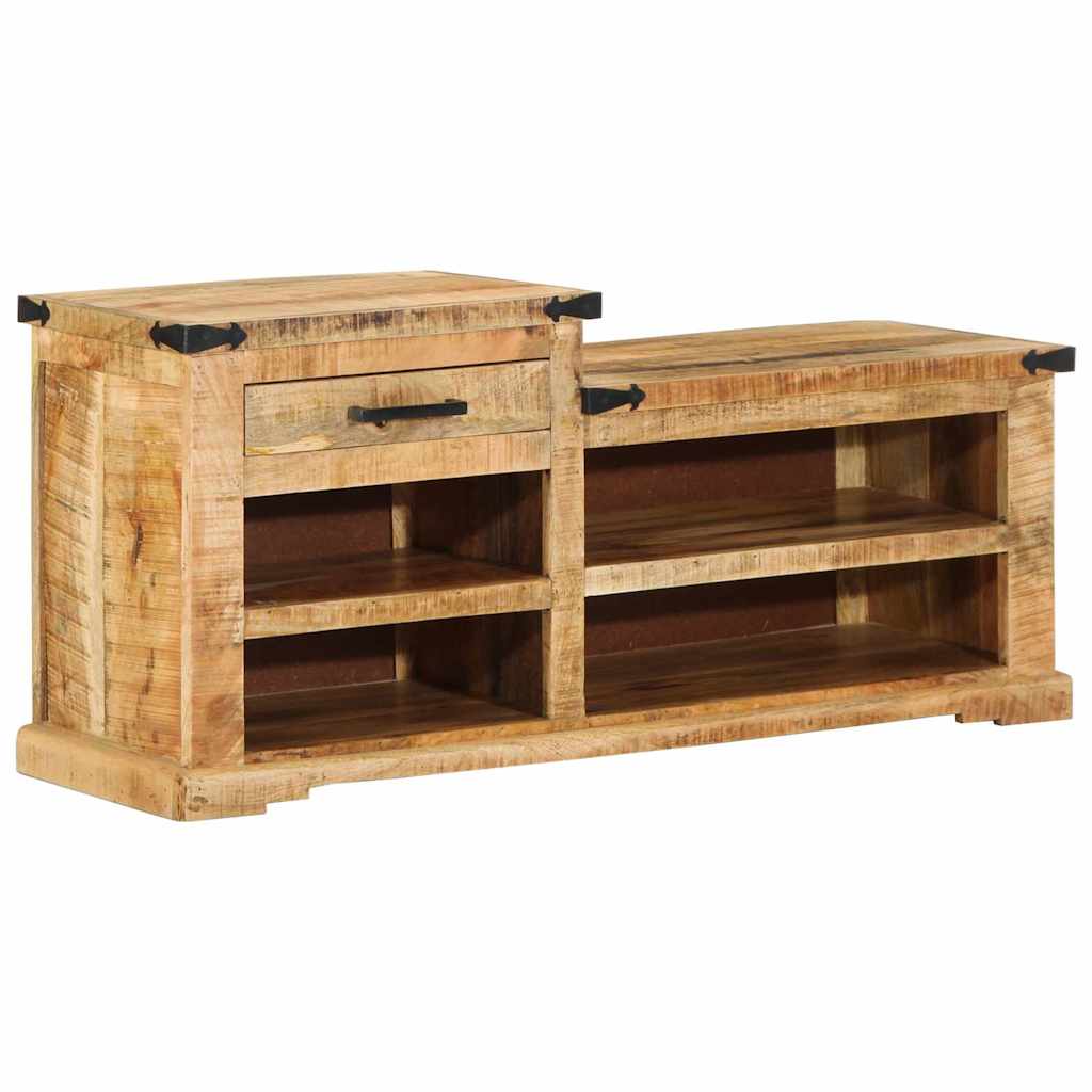 vidaXL Bench Brown 110 x 35 x 50 cm Rough Mango 1
