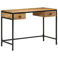 vidaXL Writing Desk Brown 105 x 50 x 75 cm Solid Mango Wood and Metal 1