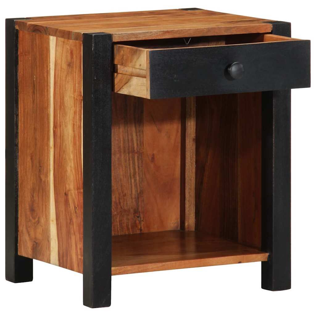 vidaXL Bedside Cabinet 2 pcs Brown 40 x 35 x 50 cm Solid Acacia Wood 5