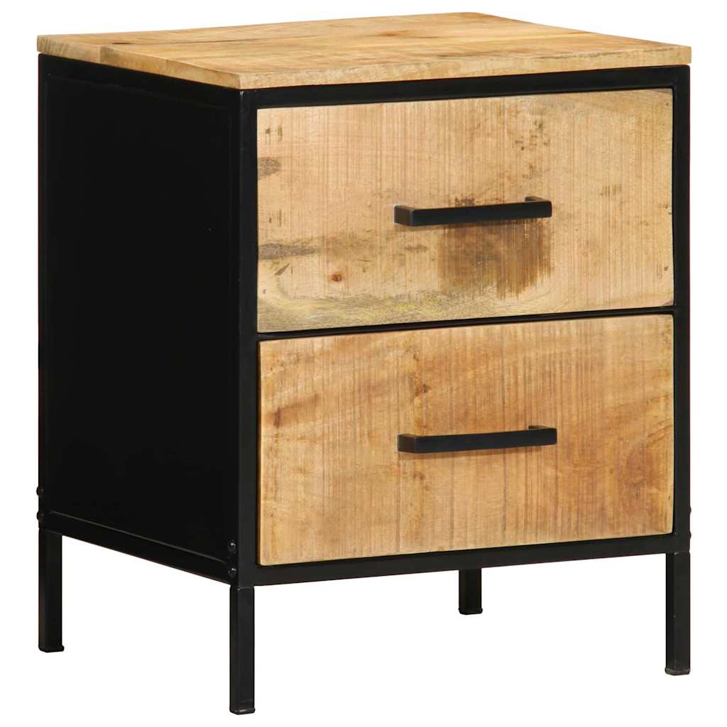 vidaXL Bedside Cabinet 2 pcs Brown and Black 40 x 35 x 50 cm 2