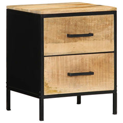 vidaXL Bedside Cabinet 2 pcs Brown and Black 40 x 35 x 50 cm 3