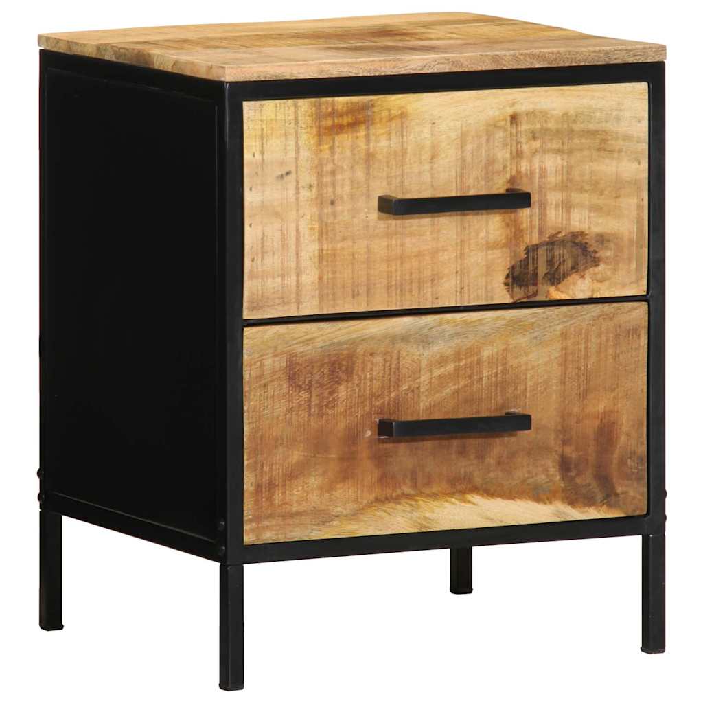 vidaXL Bedside Cabinet 2 pcs Brown and Black 40 x 35 x 50 cm 4