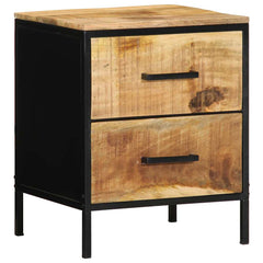 vidaXL Bedside Cabinet 2 pcs Brown and Black 40 x 35 x 50 cm 4
