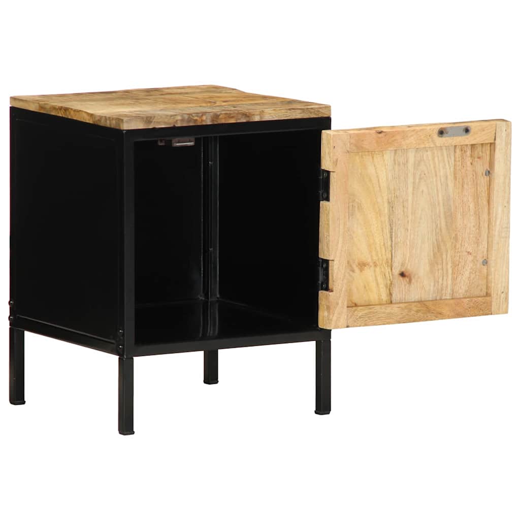 vidaXL Bedside Cabinet 2 pcs Brown and Black 30 x 30 x 40 cm 5