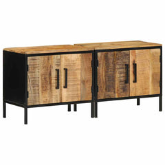 vidaXL Bedside Cabinet 2 pcs Brown and Black 50 x 30 x 45 cm 1