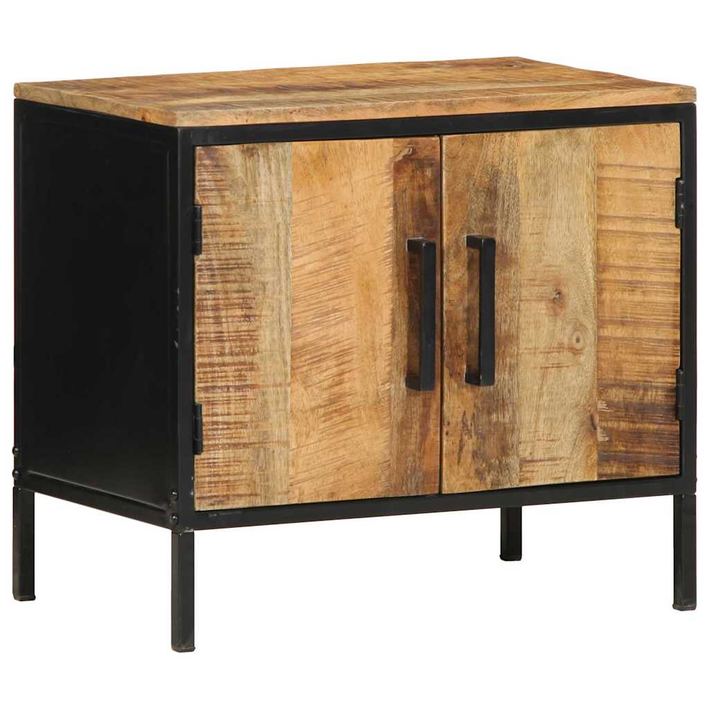 vidaXL Bedside Cabinet 2 pcs Brown and Black 50 x 30 x 45 cm 4