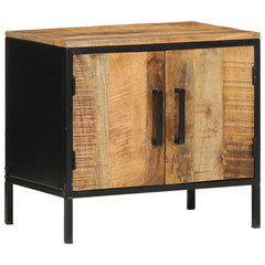 vidaXL Bedside Cabinet 2 pcs Brown and Black 50 x 30 x 45 cm 4