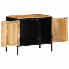 vidaXL Bedside Cabinet 2 pcs Brown and Black 50 x 30 x 45 cm 5