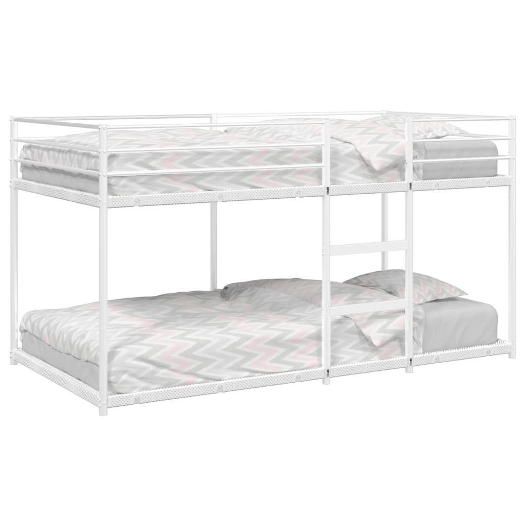 Bunk Bed without Mattress White Steel 90 cm 200 cm
