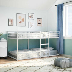 Bunk Bed without Mattress White Steel 100 cm 200 cm