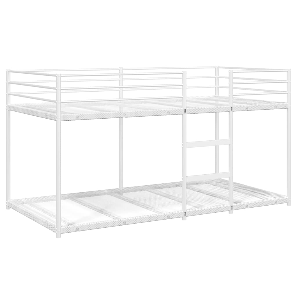 Bunk Bed without Mattress White Steel 100 cm 200 cm