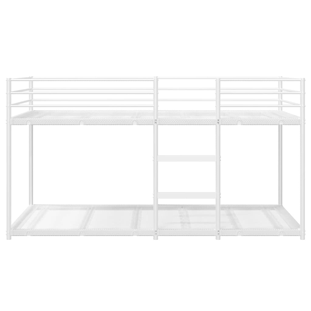 Bunk Bed without Mattress White Steel 100 cm 200 cm