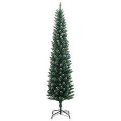 vidaXL Artificial Slim Christmas Tree 300 LEDs 180 cm 3
