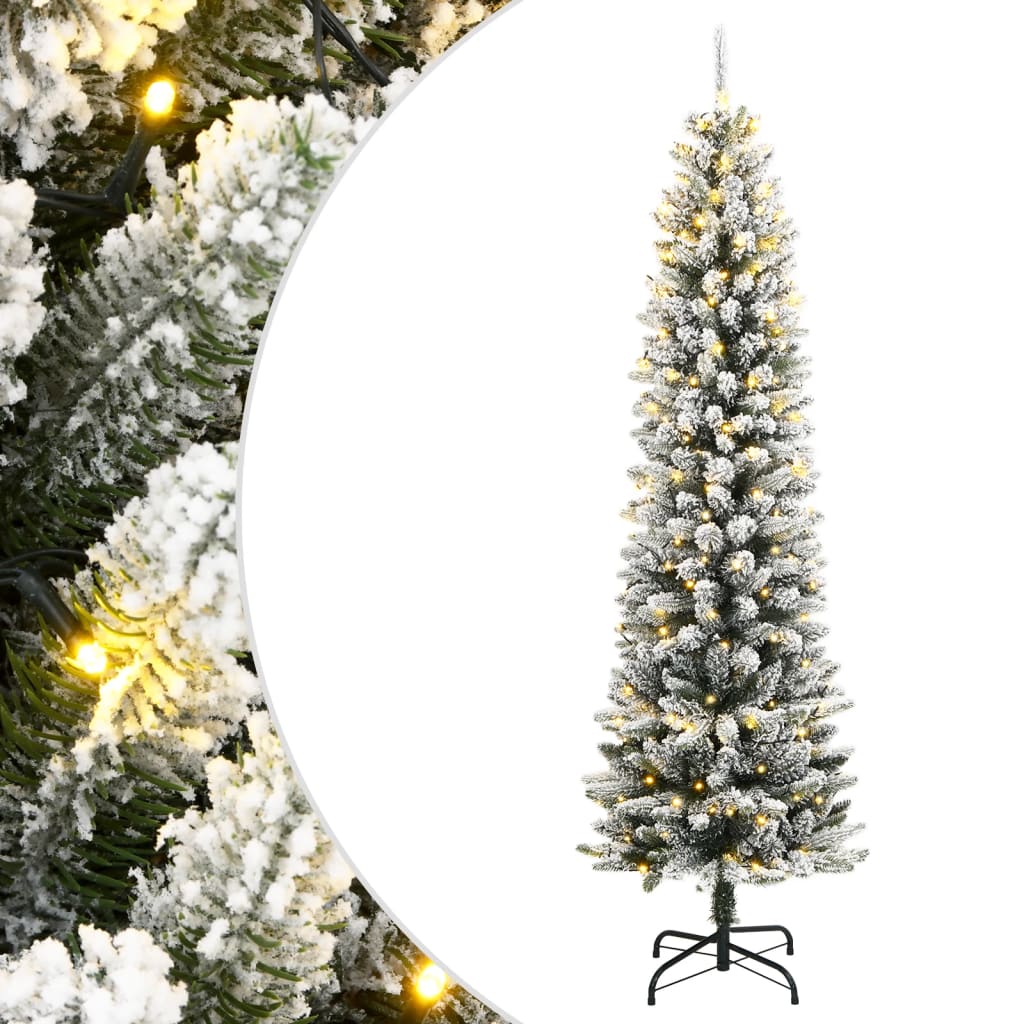 vidaXL Christmas Tree | Green and White | PVC, PE, Steel | 180 cm 1