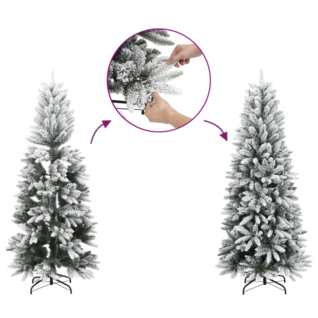 vidaXL Christmas Tree | Green and White | PVC, PE, Steel | 180 cm 4