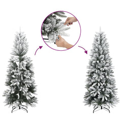 vidaXL Christmas Tree | Green and White | PVC, PE, Steel | 180 cm 4