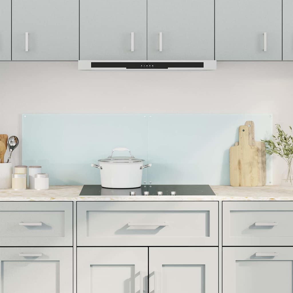 Kitchen Backsplashes White 70x40 cm Tempered Glass 2 pcs Milk 70 cm