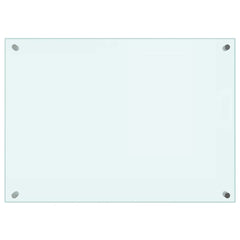 vidaXL Kitchen Backsplashes 2 pcs White 70x50 cm Tempered Glass 4
