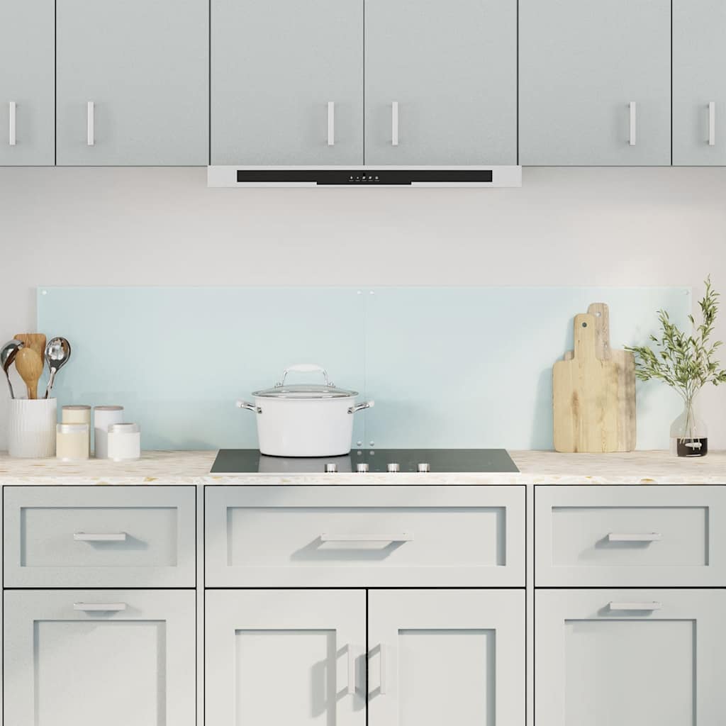 Kitchen Backsplashes White 70x40 cm Tempered Glass 2 pcs Milk 80 cm