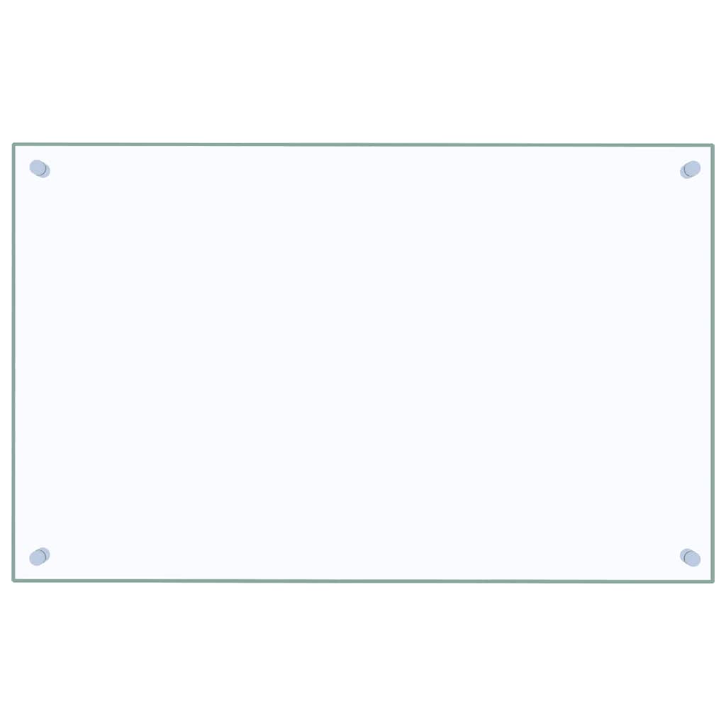 vidaXL Kitchen Backsplashes 2 pcs Transparent 80x50 cm Tempered Glass 4