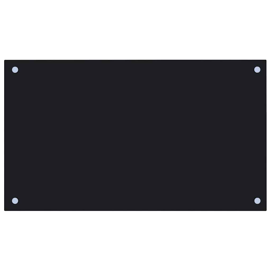 Kitchen Backsplashes 70x40 cm Tempered Glass 2 pcs Black 70 cm