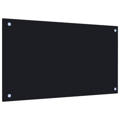 Kitchen Backsplashes 70x40 cm Tempered Glass 2 pcs Black 70 cm