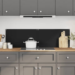 Kitchen Backsplashes 70x40 cm Tempered Glass 2 pcs Black 70 cm