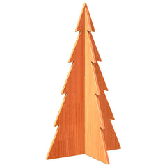 vidaXL Wooden Christmas Tree for Decoration Wax Brown 80 cm Solid Wood Pine 2