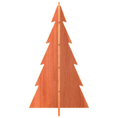 vidaXL Wooden Christmas Tree for Decoration Wax Brown 80 cm Solid Wood Pine 4