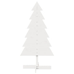 vidaXL Wooden Christmas Tree for Decoration White 120 cm Solid Wood Pine 3