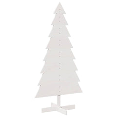 vidaXL Wooden Christmas Tree for Decoration White 150 cm Solid Wood Pine 2