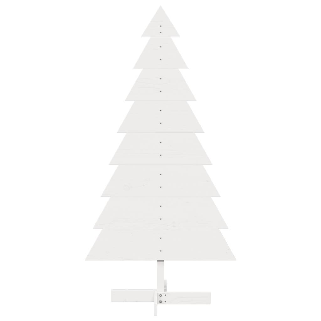 vidaXL Wooden Christmas Tree for Decoration White 150 cm Solid Wood Pine 3