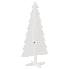 vidaXL Wooden Christmas Tree for Decoration White 150 cm Solid Wood Pine 5