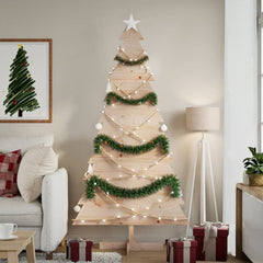 vidaXL Wooden Christmas Tree for Decoration 180 cm Solid Wood Pine 1