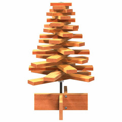 vidaXL Wooden Christmas Tree for Decoration Wax Brown 60 cm Solid Wood Pine 3