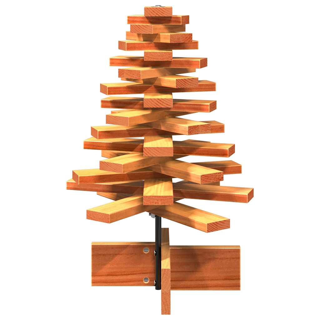 vidaXL Wooden Christmas Tree for Decoration Wax Brown 60 cm Solid Wood Pine 4