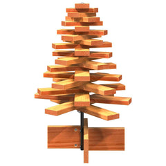 vidaXL Wooden Christmas Tree for Decoration Wax Brown 60 cm Solid Wood Pine 4