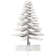 vidaXL Wooden Christmas Tree for Decoration White 80 cm Solid Wood Pine 3