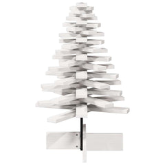 vidaXL Wooden Christmas Tree for Decoration White 80 cm Solid Wood Pine 4