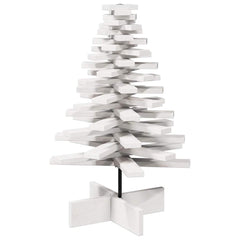 vidaXL Wooden Christmas Tree for Decoration White 80 cm Solid Wood Pine 5